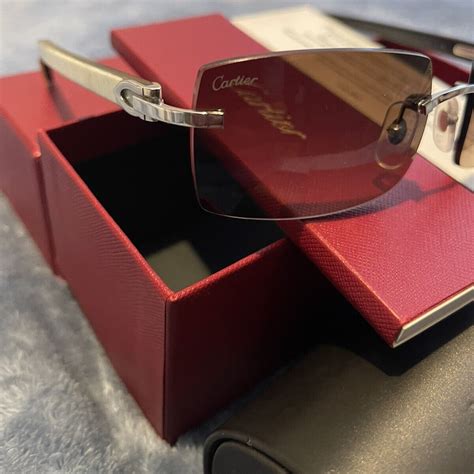 authentic cartier buffalo horn glasses.